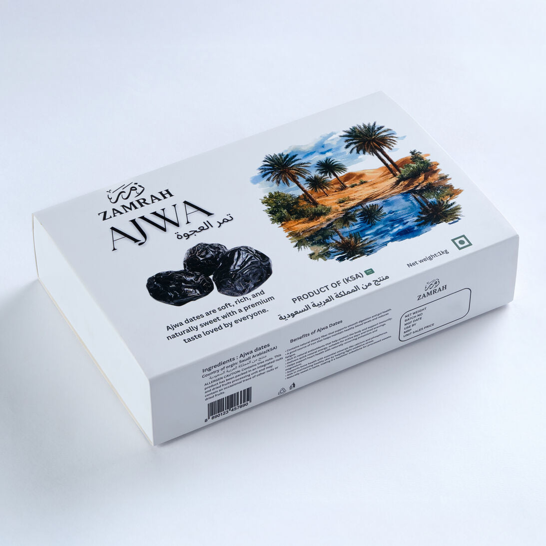Snakory Ajwa Dates (1kg)– Soft, Fresh & Nutrient-Dense