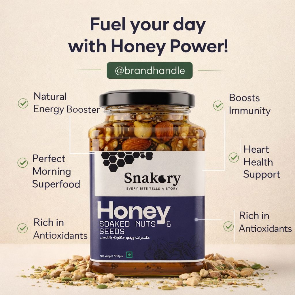 Snakory Honey-Soaked Nuts & Seeds – Energy-Rich, Naturally Sweet