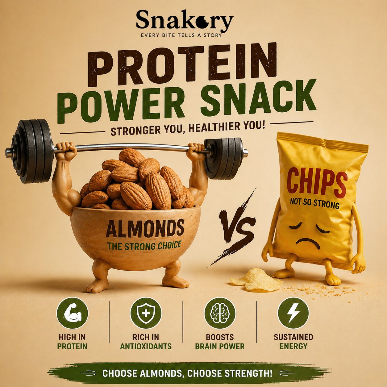 Snakory California Almonds – Nutrient-Rich Superfood