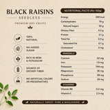 Snakory Premium Black Raisins (Seedless) – Smooth, Naturally Sweet